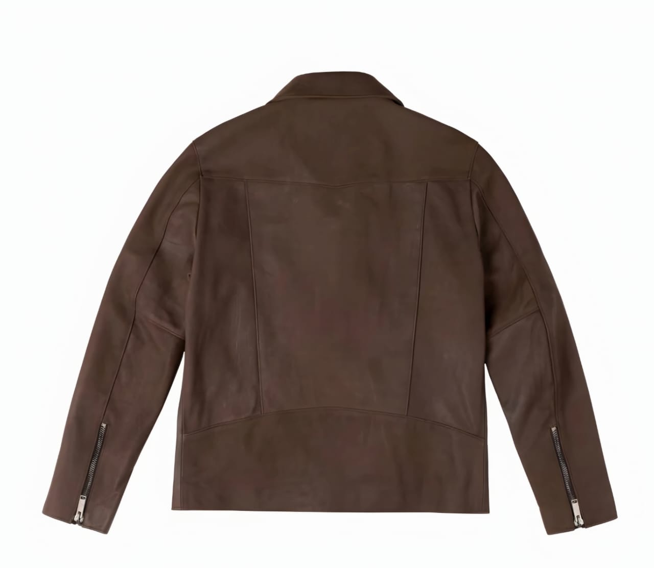 Heritage Brown Leather Asymmetrical Jacket