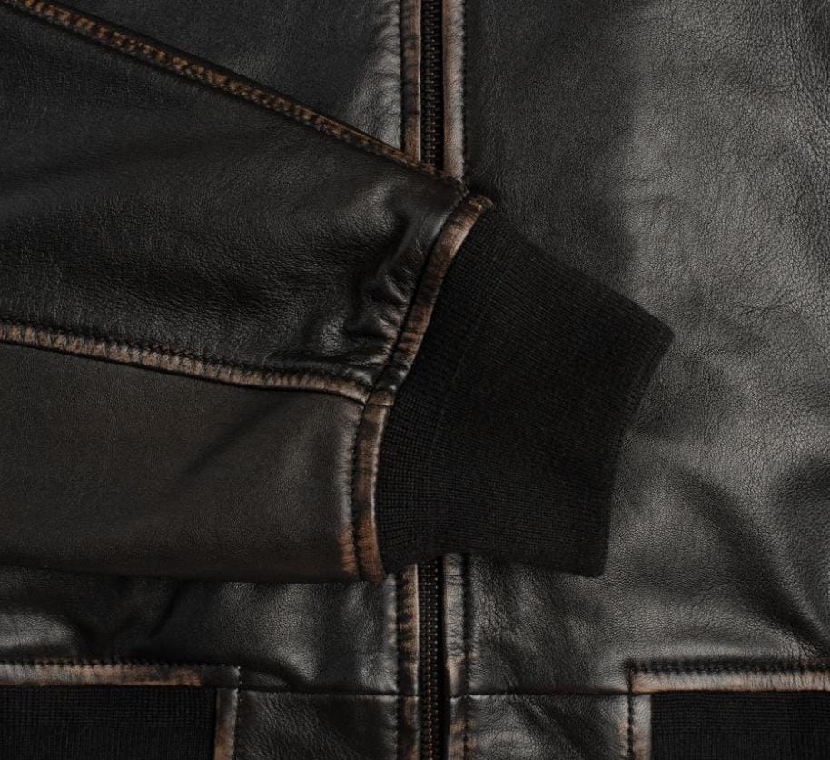 "The Ace" Vintage Distressed Bomber Jacket