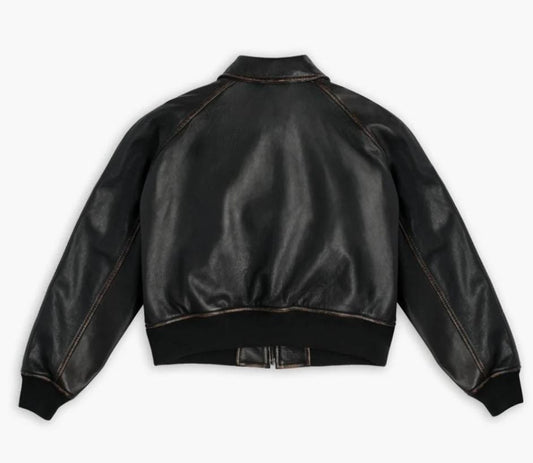 "The Ace" Vintage Distressed Bomber Jacket