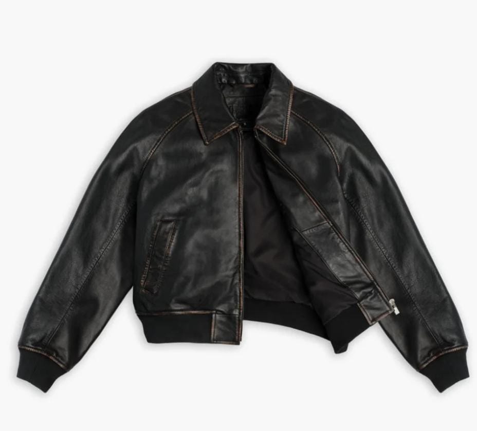 "The Ace" Vintage Distressed Bomber Jacket