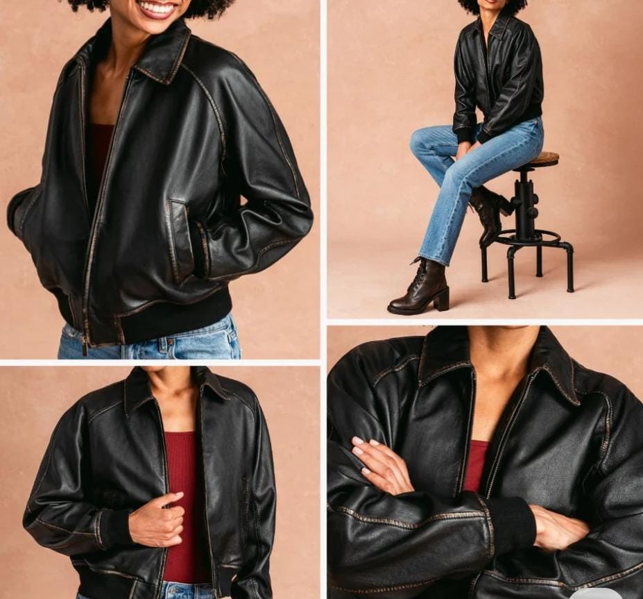 "The Ace" Vintage Distressed Bomber Jacket