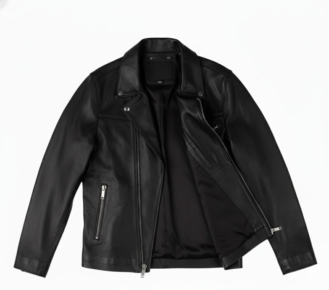 The 'Icon' Classic Black Biker Jacket