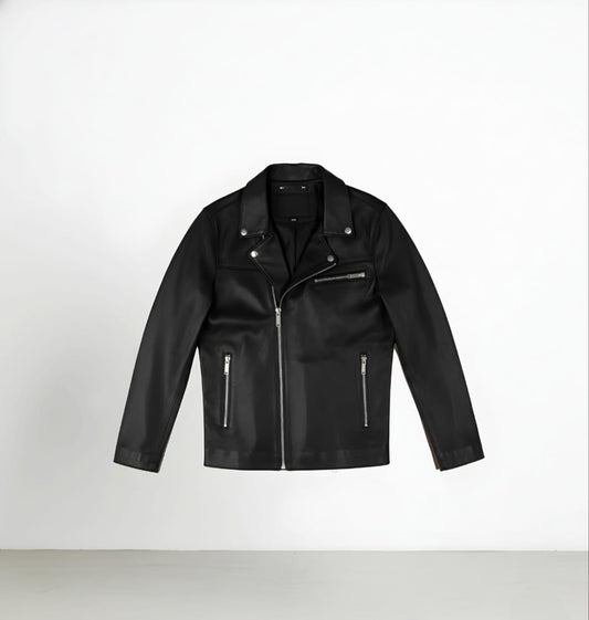 The 'Icon' Classic Black Biker Jacket