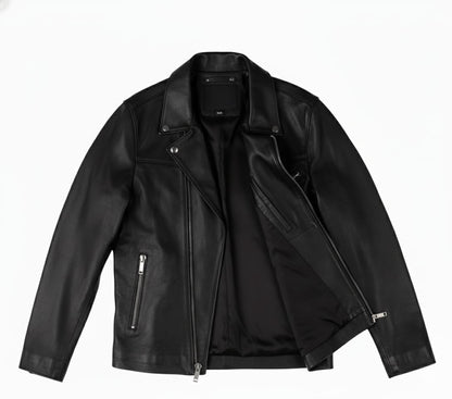The 'Icon' Classic Black Biker Jacket